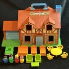 Vintage Fisher Price Little People Play Family House Brown Tudor From 1986 #952