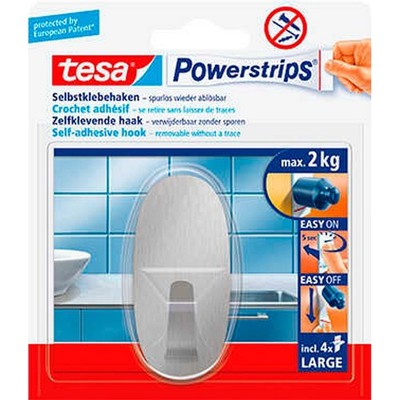 tesa Oval Large Klebehaken für max. 2,0 kg, 2,0 x 5,0 cm, 1 St.