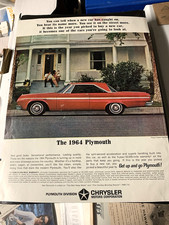 Plymouth Chrysler Corp 1964 Fury 2 Door In Red Has Caught On Ad