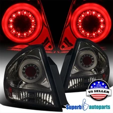 Fits 2006-2013 Chevy Impala Smoke Halo LED DRL Tail Lights Rear Brake Lamps