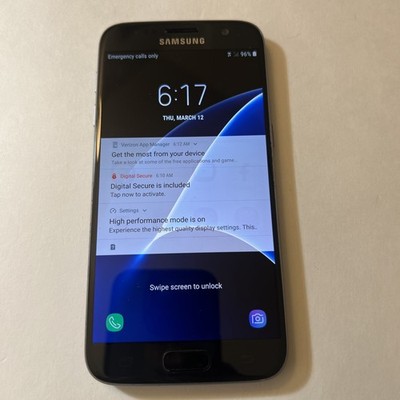 Samsung Galaxy S7 SM-G930V 32GB - Black (Verizon) Smartphone Unlocked - Good