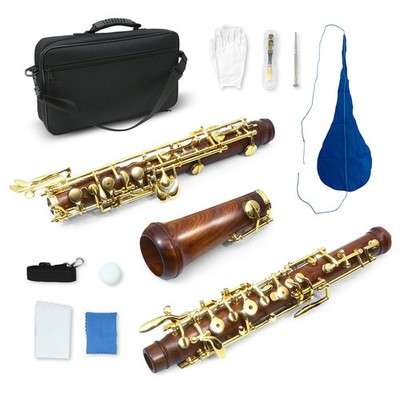 Yinfente Professional Rosewood Oboe C key left F Resonance Golden plated  key