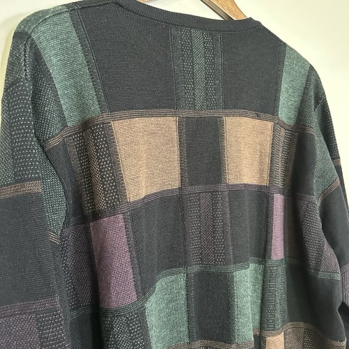 Vintage St. Croix Knits Men's Wool Crewneck Colorblock Size Large - Picture 6 of 7