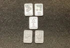 5 One-Gram Silver Bars #2975 Lot of 5 Random Silver Bars *E-Z Way to Invest*