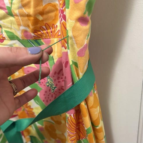 Lilly Pulitzer Sleeveless Floral Shift Sheath Dress 8 Belted Paradise Spring - Picture 10 of 10