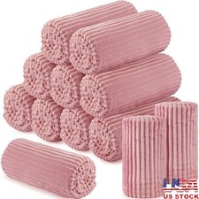 Bulk Pack Flannel Throw Blankets Cozy Soft Warm Comfort Couch Decor 12PC New