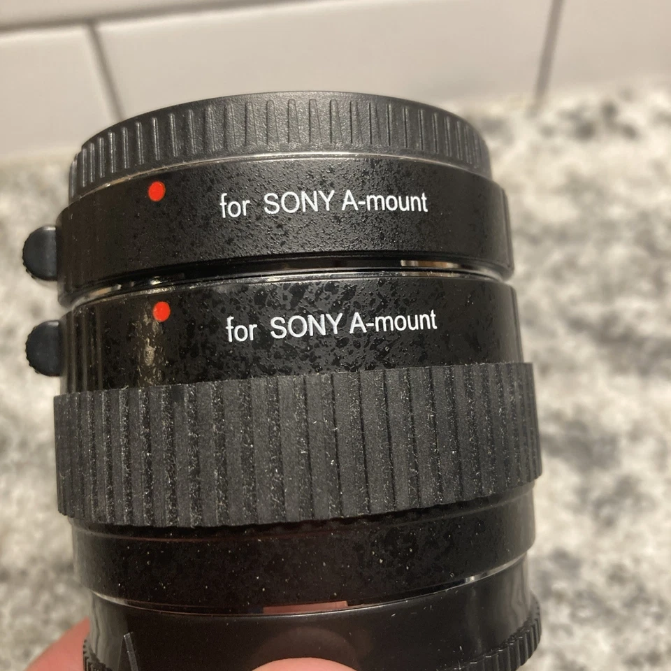 Movo Auto Focus Macro AF Lens Extension Tube Set for Sony Alpha DSLR Camera - Image 2 of 4
