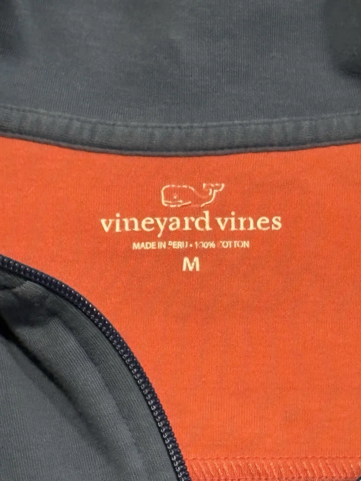 Pullover para mujer Vineyard Vines rojo blanco azul bandera patriótica 1/4 cremallera MEDIANO Foto 3 de 4
