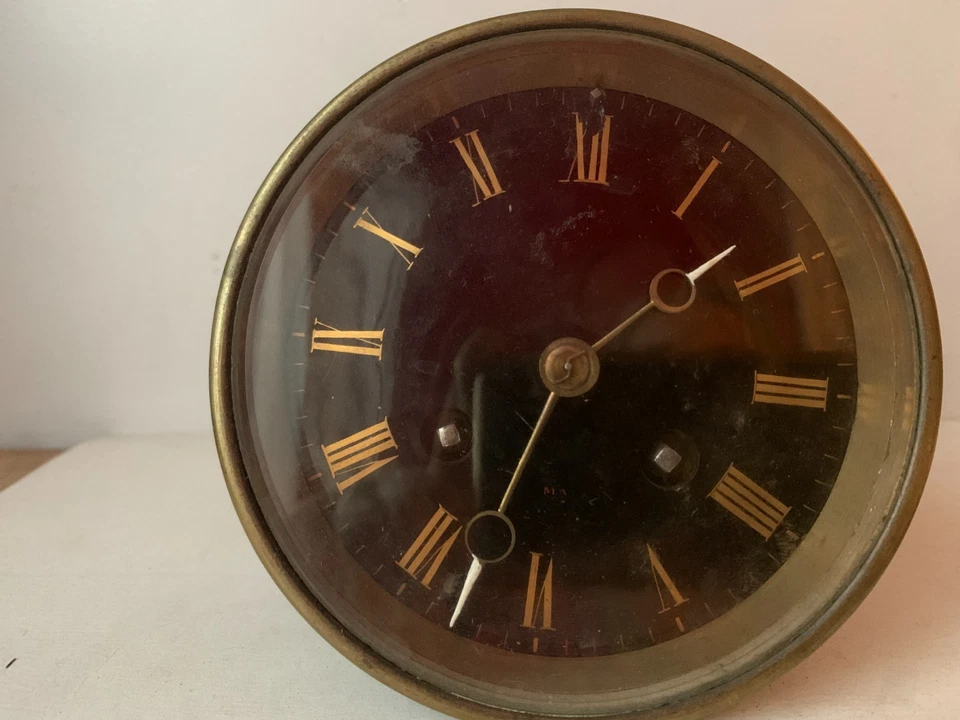 ancien mouvement de pendule de cheminée avec son balancier au mercure et une clé - Photo 2/4