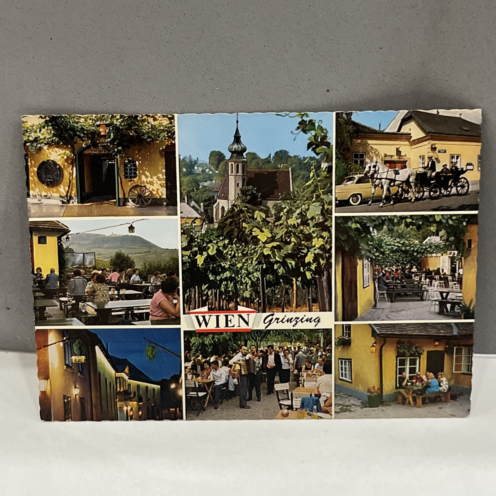 CARTOLINA COLORI VINTAGE WIEN VIENNA TAVERNA DI VINO DI FAMA MONDIALE - VINTAGE