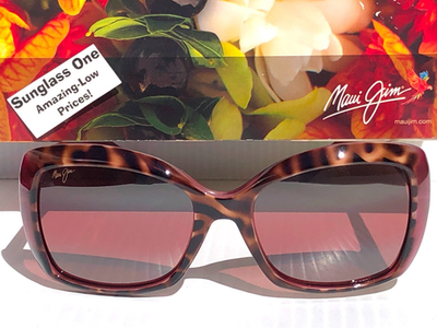 Maui Jim ORCHID Tortoise Raspberry POLARIZED Rose GLASS Lens