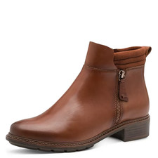 39893309-Ma TAMARIS Stiefelette/Boots mit Blockabsatz Gr. 39 cognac NEU