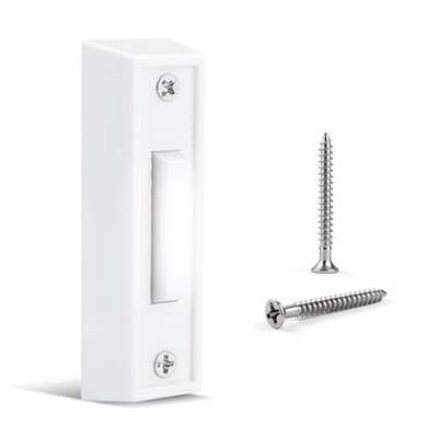 Lighted Doorbell Button, Wired Door Bell Push Button Replacement White