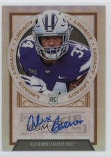 2019 Panini Legacy Rookies Premium Edition Penmanship Prizm Alex Barnes Auto qh5