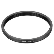 59mm Male 55mm Female Step Down Ring Adapter for ND IR DSLR Lenses, Black