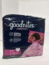 GoodNites Overnight Incontinence Pants L 68-95 lb Leak Free 25 Ct