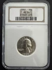 1961 Washington Quarter 25C NGC MS66