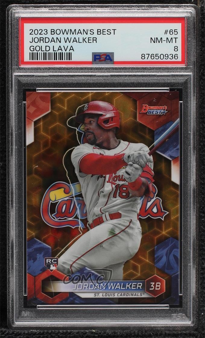 2023 Bowman's Best Gold Lava Refractor 16/75 Jordan Walker PSA 8 Rookie RC 0wc9