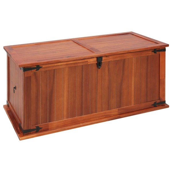 Aufbewahrungsbox Holzkiste Mit Deckel 79X34X32 Cm Akazie Massivholz-image