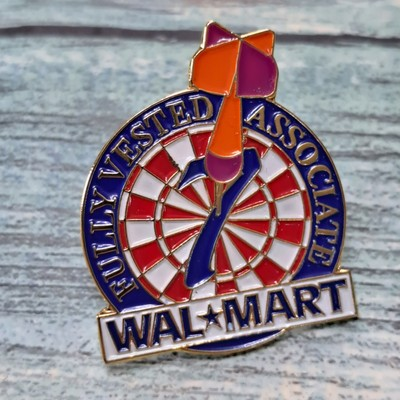 #ad #ad Walmart Employee Pin Fully Vested Associate 7 Bullseye Darts $12.99
