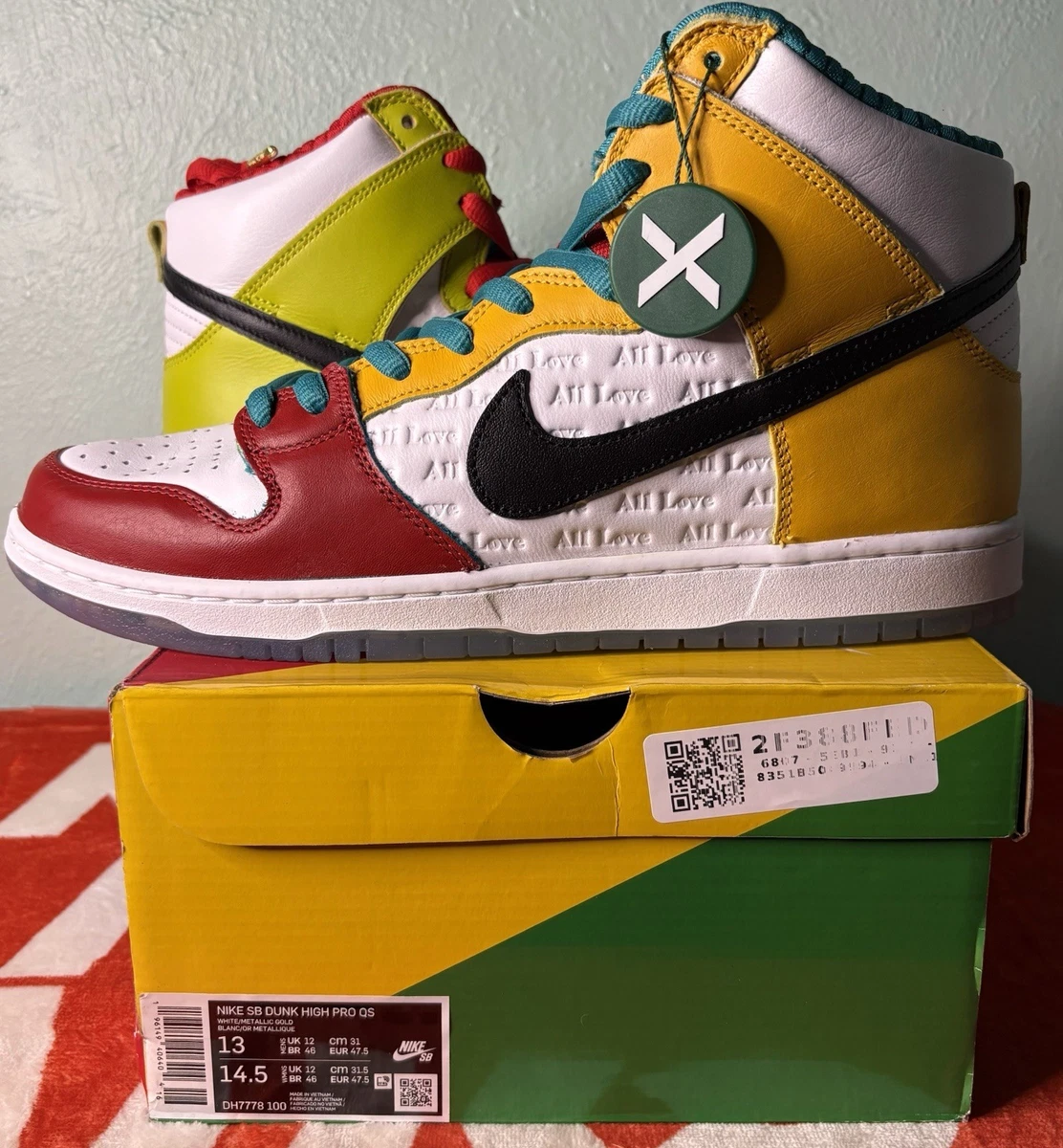 Nike froSkate x Dunk SB High All Love No Hate for Sale