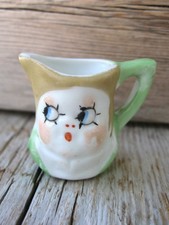 Old Antique Vintage Tiny Kewpie Doll Face Miniature Creamer Pitcher for Tea Set
