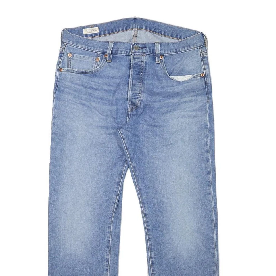 LEVI'S 501 Mens Regular Fit Straight Denim Light Wash W31 L27 Classic Button Fly - Image 2 of 4