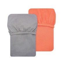 Muslin Fitted Crib for Standard Crib Mattress, 52  X 28  , 2 Pack 100 Cotton ...