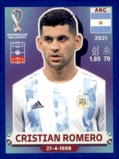 Cristian Romero Argentina 2022 Panini World Cup Sticker #ARG 9 Blue