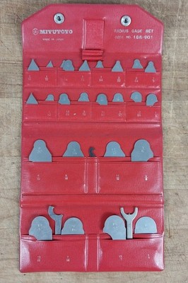 Mitutoyo 186-901 Radius Gage Set Inch Stainless Made Japan