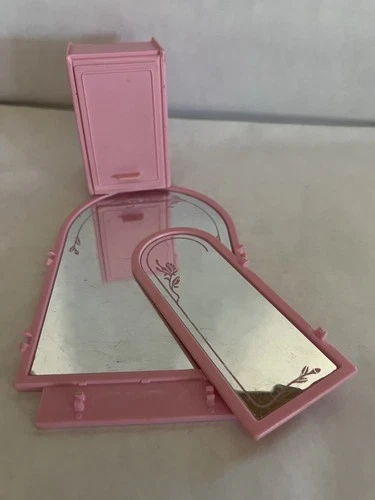 Vintage Barbie Doll Pink Furniture Barbie House 1987 Mirrors Night Stand Mexico