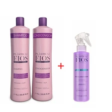 Plastica dos Fios Cadiveu Shampoo and Conditioner  2L+Cadiveu Liso Mágico 215ML