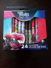 DreamWorks Trolls World Tour 24 pc Crayon Set Nice for Summer NEW Free Ship  