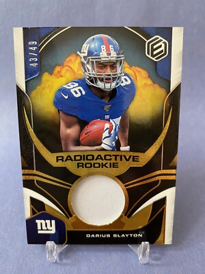 2019 Elements Radioactive RC Player Worn Patch Darius Slayton 43/49 #RR-39