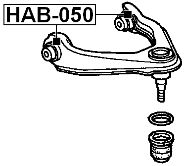 Buje de brazo lateral de suspensión para Honda Prelude 2000 (CAN) Foto 2 de 3