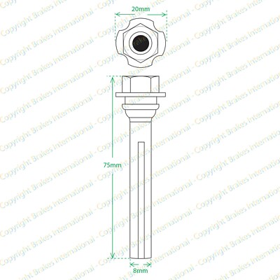 Bigg Red Rear Brake Caliper Slider Bolt Pin Kit For Seat Alhambra & VW Sharan – BRH1301AX – Made In Denmark - View #2