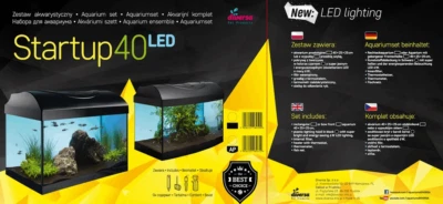 diversa Aquariumset Startup40 LED - 40x25x25cm Einsteiger Aquarium Komplettset