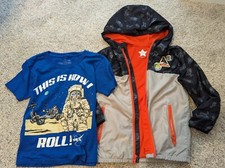 Boys Space Theme Windbreaker And Tee Size 6