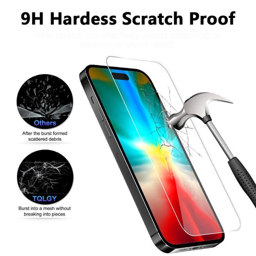 Tempered Glass Screen Protector For iPhone 15 14 Plus 13 12 11 Pro Max WHOLESALE - Picture 3 of 41