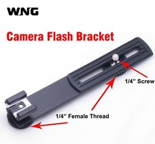 Extension Bar Flash Bracket Cold Shoe Mount W 1/4" Screw for Video Light Camera