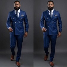 Business Men Suits Wedding Groom Tuxedos Formal Blazer Pant Double Breasted
