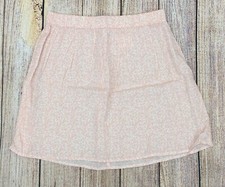 Abound Women's Skirt Size Medium White Pink Mini Moo Elastic Waist NWT