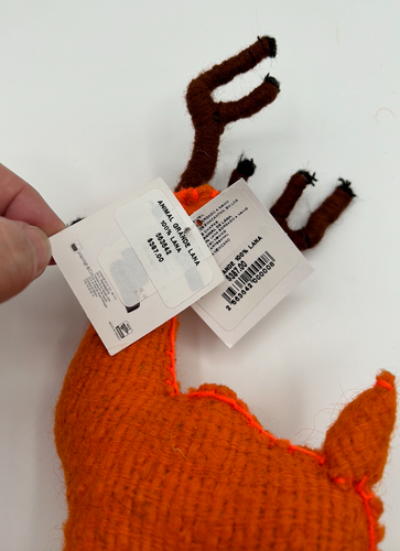Mina Alvarez Artisan Made Orange Rentier/Reh Handarbeit Plüschfigur Mexiko - Bild 9 von 16
