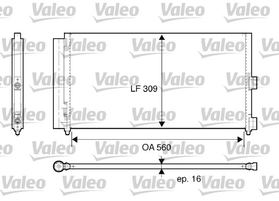 VALEO 818021 Condenseur de climatisation en aluminium pour berlines et citadines