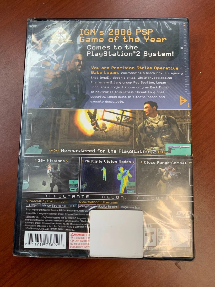 Syphon Filter: Dark Mirror (Sony PlayStation 2 PS2, 2007) - BRAND NEW +  SEALED! 711719736226