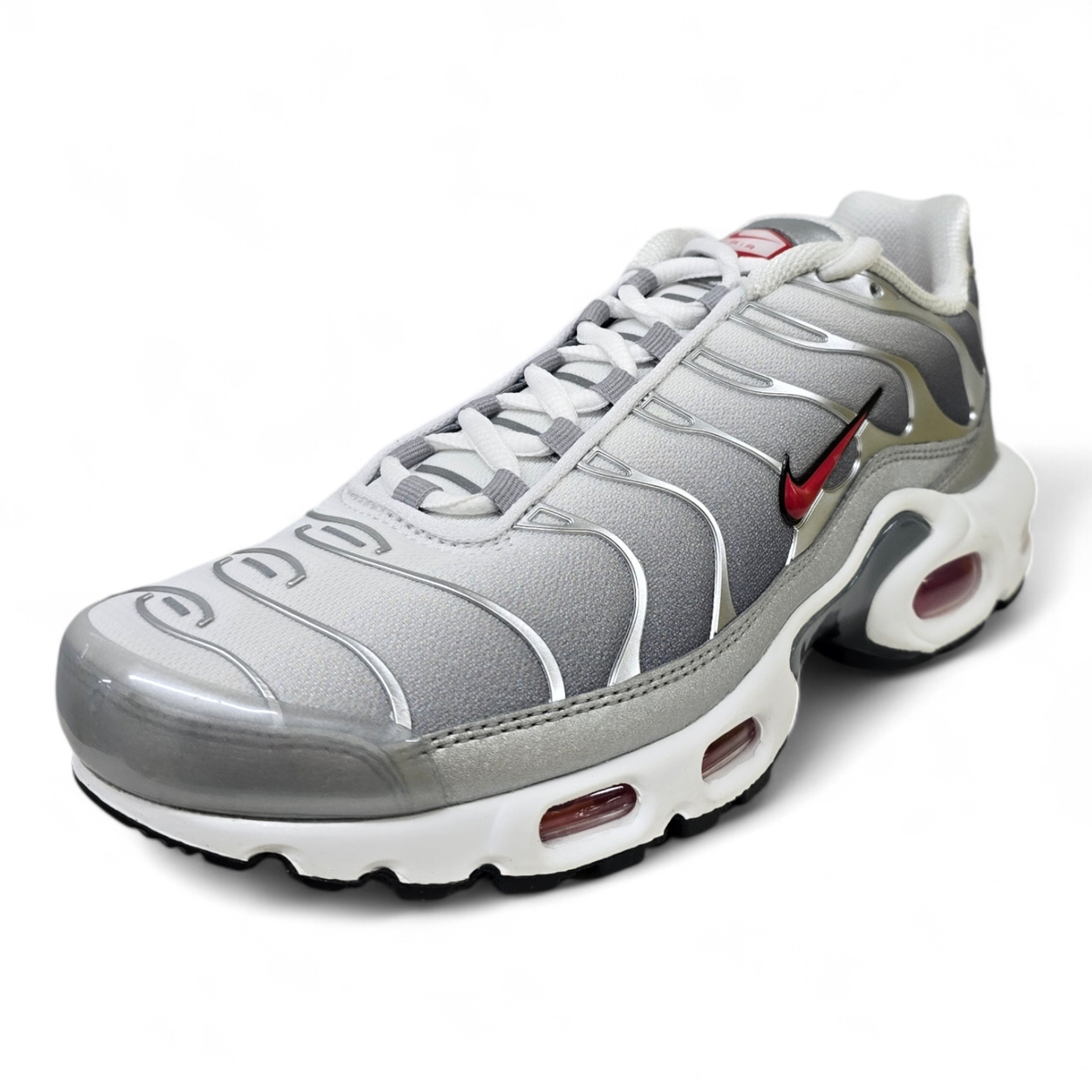 nike tuned 1 white silver orange