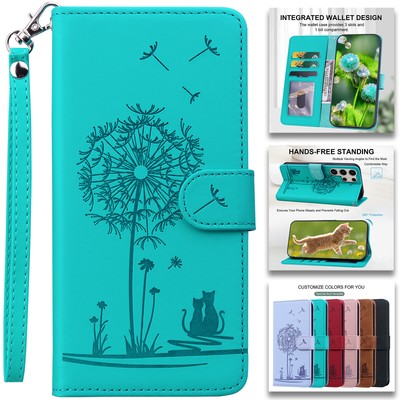 Magnetic Flip Leather Wallet Phone Case For Samsung Galaxy S24 S23 S22 S21 S20