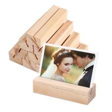  Wooden Place Card Holders Block Photo Post Book Memo Business