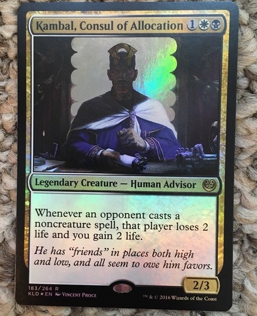 1 MTG KAMBAL CONSUL OF ALLOCATION Magic Prerelease FOIL KALADESH