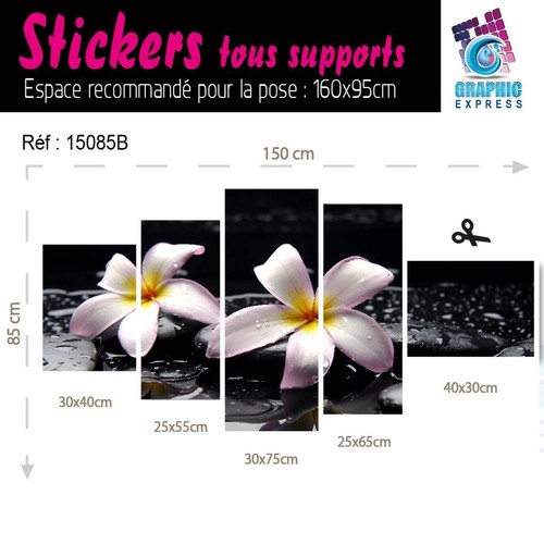 STICKER GALET ORCHIDEE FLEUR EAU STICKERS AUTOCOLLANT DECO DECORATION ZN-26 - Imagen 9 de 64
